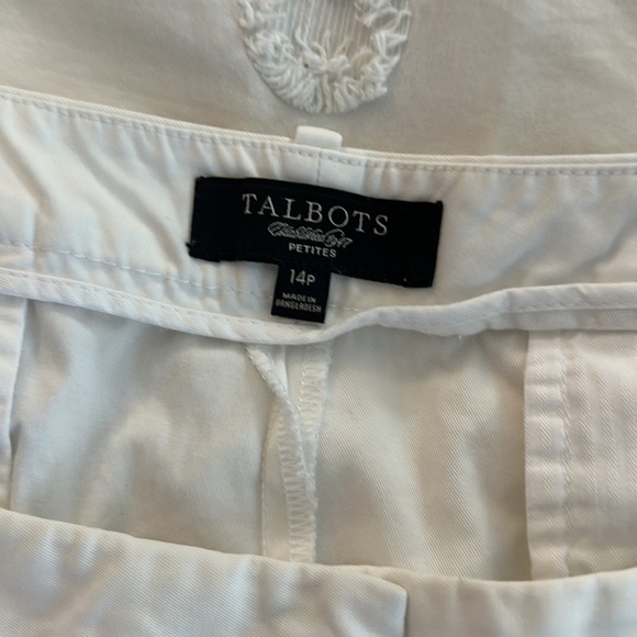 Talbots white cotton shorts size 14 petite - Picture 4 of 6